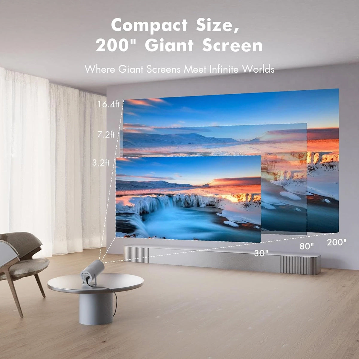 Proyector Nativo con WiFi y Bluetooth – Cine en Casa de Alta Definición