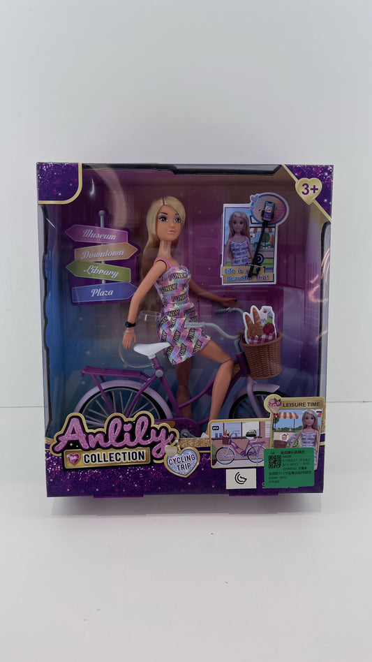 🚲✨ Muñeca Anlily con Bicicleta – Diversión, Estilo y Aventuras 🌸💖