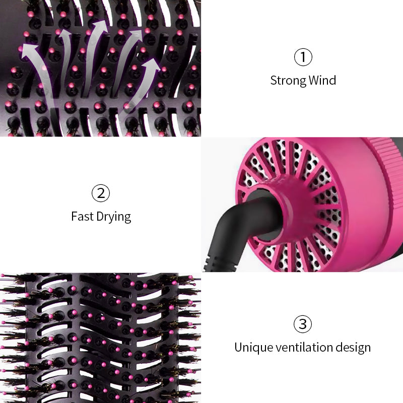 Cepillo Secador de Cabello Multifuncional – Alisador, Voluminizador y Moldeador Profesional