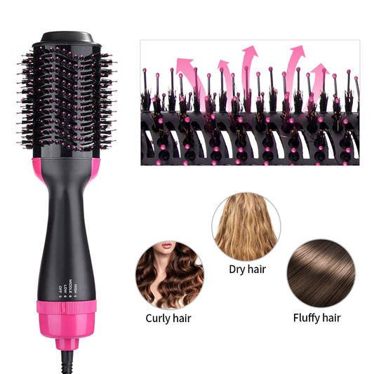 Cepillo Secador de Cabello Multifuncional – Alisador, Voluminizador y Moldeador Profesional