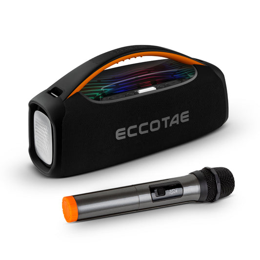 Altavoz Inalámbrico TWS TAE 100 – Estéreo Impermeable con Micrófono y Modo Karaoke