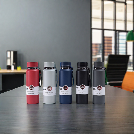 Termo Metálico Mate de Alta Calidad – Botella Térmica con Aislamiento y Tapa Hermética