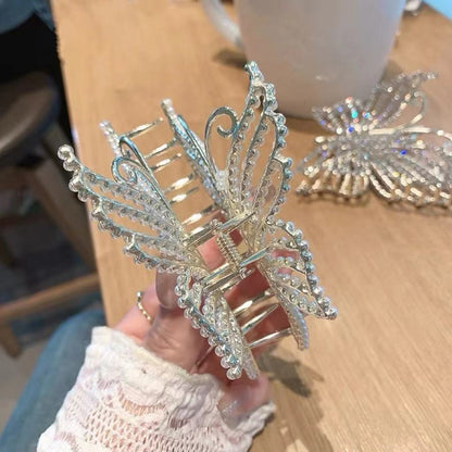Pinza de Pelo Mariposa de Lujo con Brillantes – Estilo Coquette / Glam Elegante