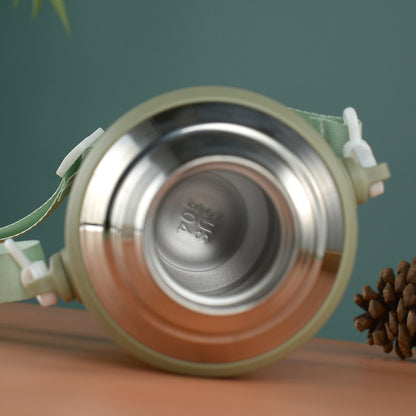 Termo Compacto Portátil con Asa – Botella Térmica de Diseño Moderno