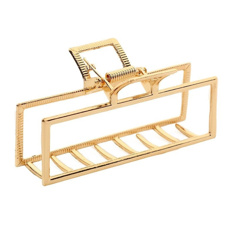 Pinza Dorada Rectangular para Cabello – Diseño Minimalista y Elegante
