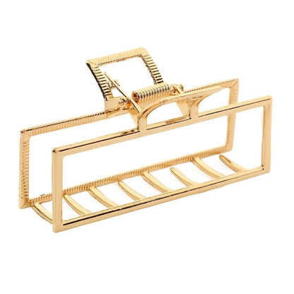 Pinza Dorada Rectangular para Cabello – Diseño Minimalista y Elegante