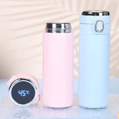 Termo de Acero Inoxidable con Botón Automático – Botella Térmica Hermética de Alta Calidad