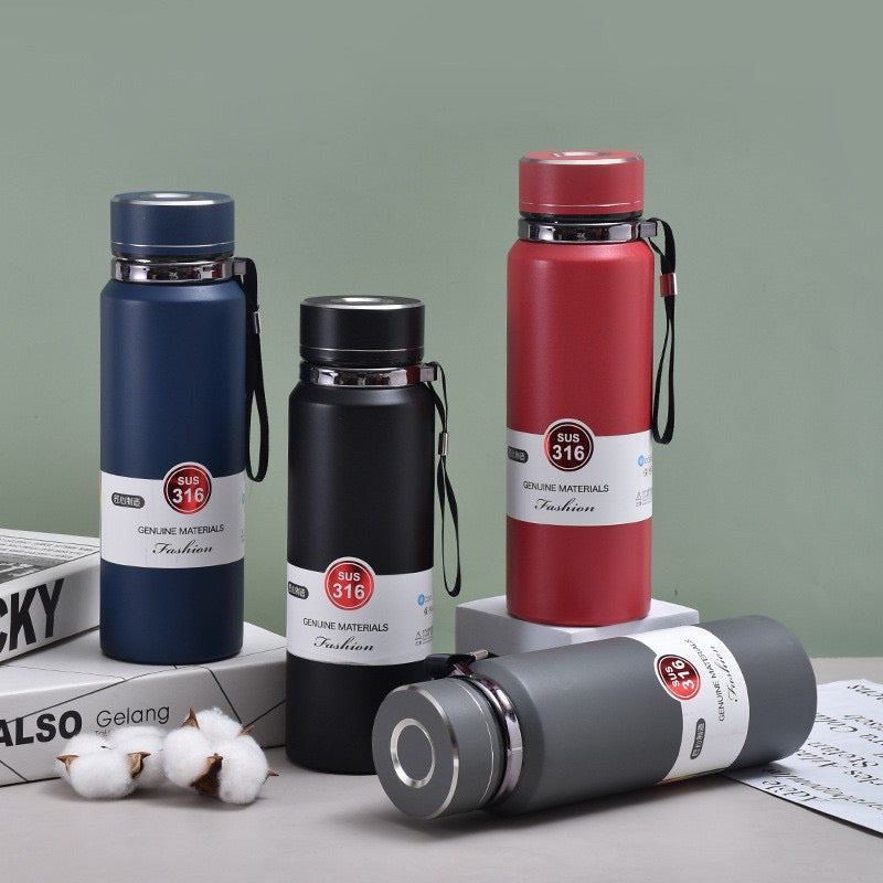 Termo Metálico Mate de Alta Calidad – Botella Térmica con Aislamiento y Tapa Hermética