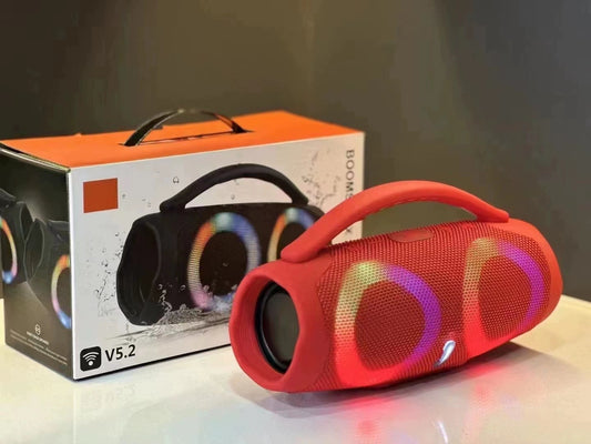 Altavoz Bluetooth Portátil Boombox RGB – Sonido Estéreo, Potente y Resistente al Agua