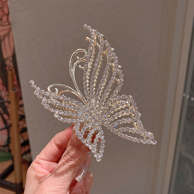Pinza de Pelo Mariposa de Lujo con Brillantes – Estilo Coquette / Glam Elegante