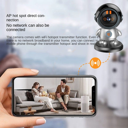 Cámara IP Tipo Robot con Zoom, WiFi y Carga Solar – Monitoreo Doméstico con Batería Recargable