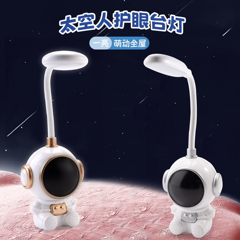 Lámpara de Escritorio LED de Astronauta – Recargable y con Protección Ocular para Estudiantes