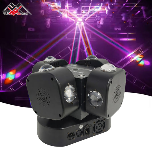 Luz Láser de Escenario 3 en 1 de 200W – Cuatro Cabezales Giratorios RGB para Fiestas y DJ