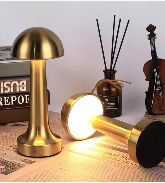 Lámpara de Mesa LED Moderna Inalámbrica – Con Carga USB y Control Táctil para Hotel o Restaurante