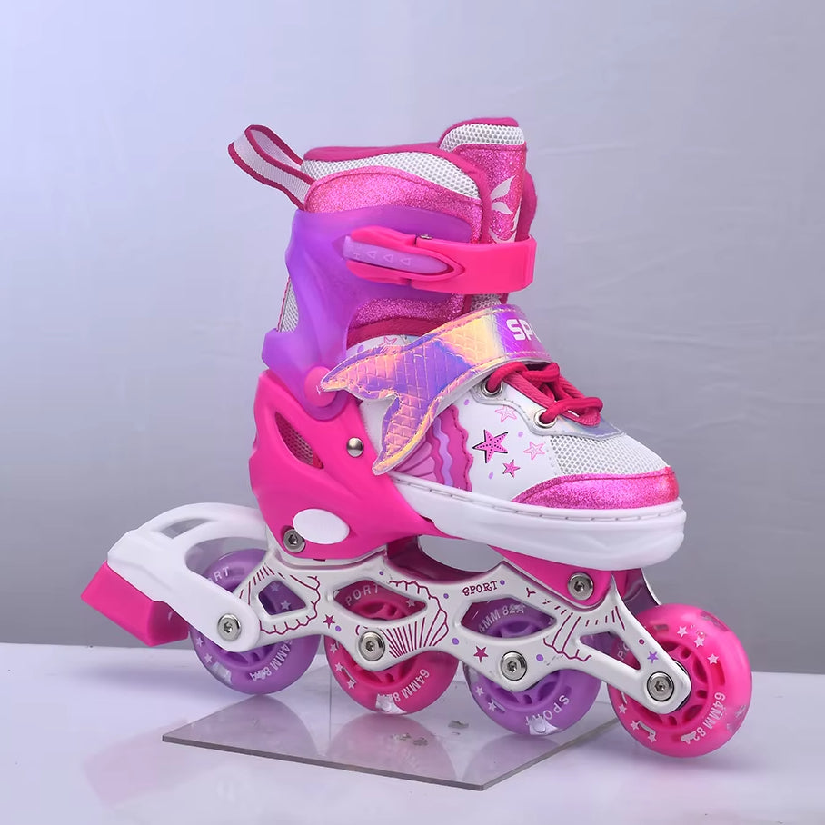 Patines en Línea para Niños – Ruedas Intermitentes de PU y Carcasa Suave de Alta Calidad