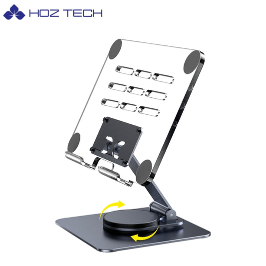 Soporte Acrílico Plegable para Tablet y iPad – Base Giratoria 360° de Escritorio
