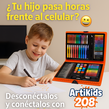 🎨 **ArtiKids 208 – Maleta Artística para Niños Creativos**