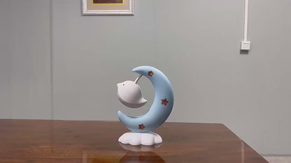 Lámpara Nocturna LED Luna y Estrella – Luz USB Recargable para Dormitorio Infantil