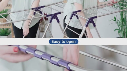 Tendedero Plegable de Acero Inoxidable – Resistente, Portátil y de Alta Capacidad