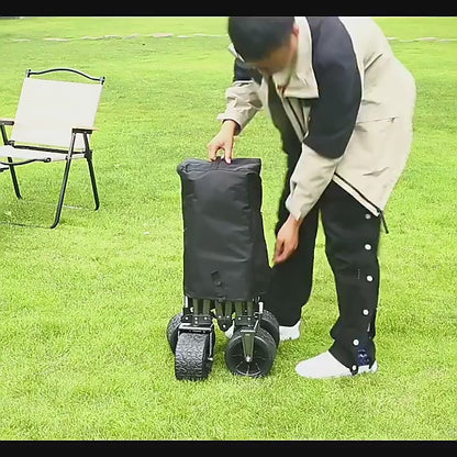 Carrito de Camping Plegable de Acero Inoxidable – Capacidad 150 kg con Ruedas y Personalización de Color