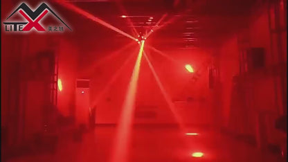 Luz Láser de Escenario 3 en 1 de 200W – Cuatro Cabezales Giratorios RGB para Fiestas y DJ